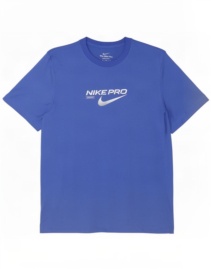 Camiseta Nike masculina gráfica Top médio algodão azul