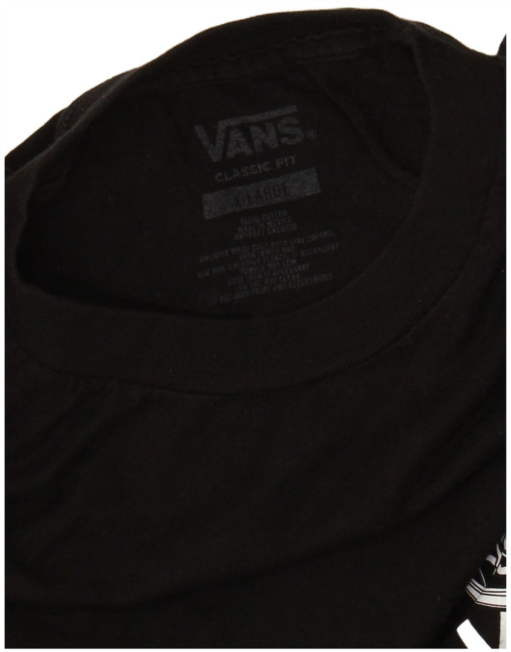Camiseta masculina VANS Classic Fit Graphic Top XL de algodão preto