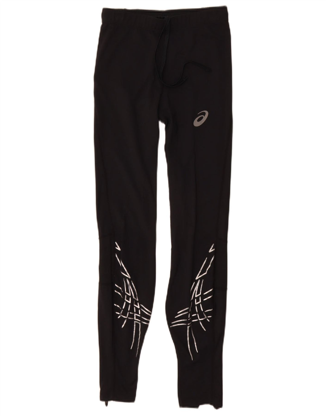 Leggings feminino Asics UK 8 pequeno preto geométrico poliamida