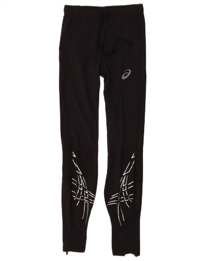 Leggings feminino Asics UK 8 pequeno preto geométrico poliamida
