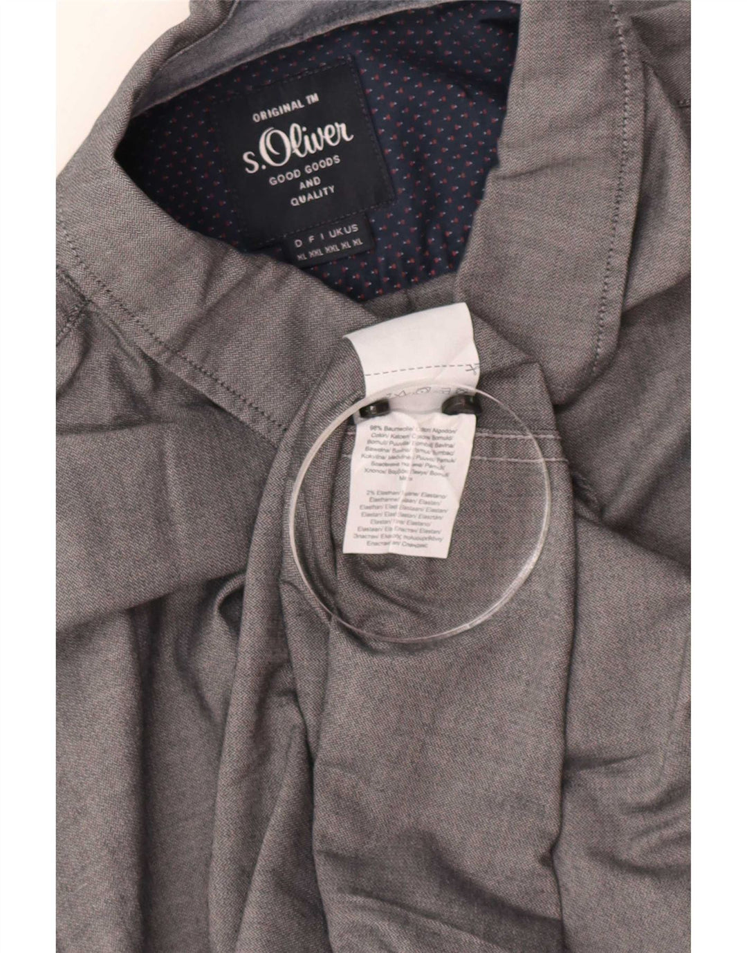 S.Oliver Camisa masculina XL Algodão cinza