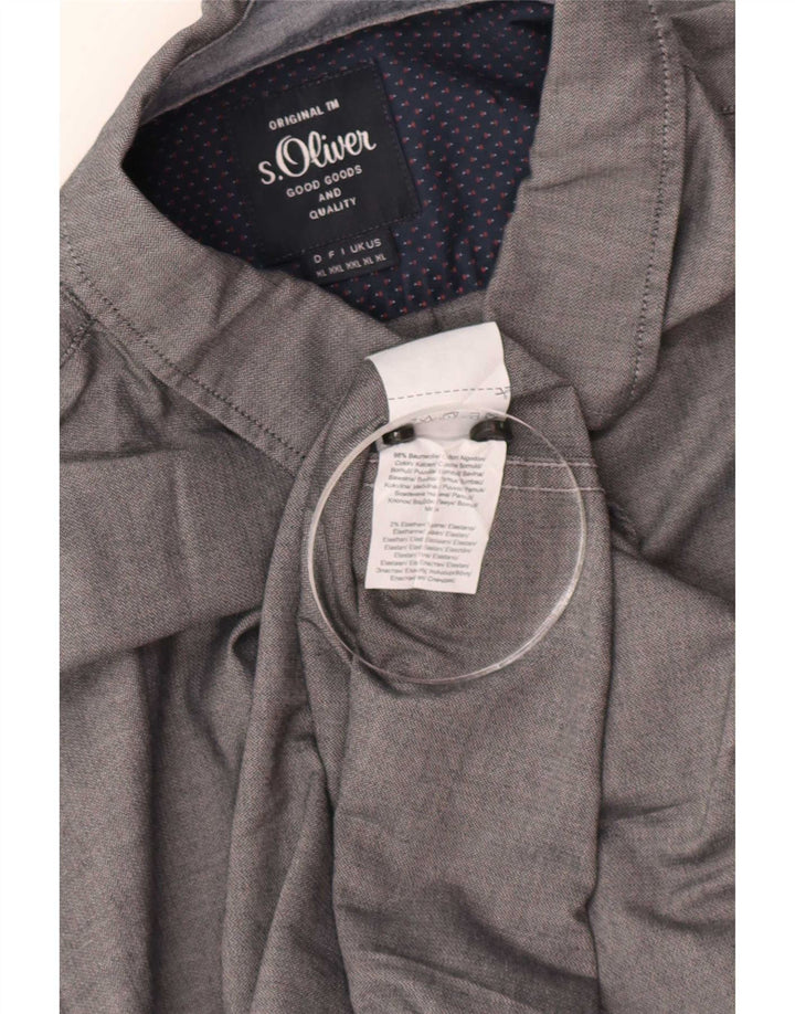 S.Oliver Camisa masculina XL Algodão cinza