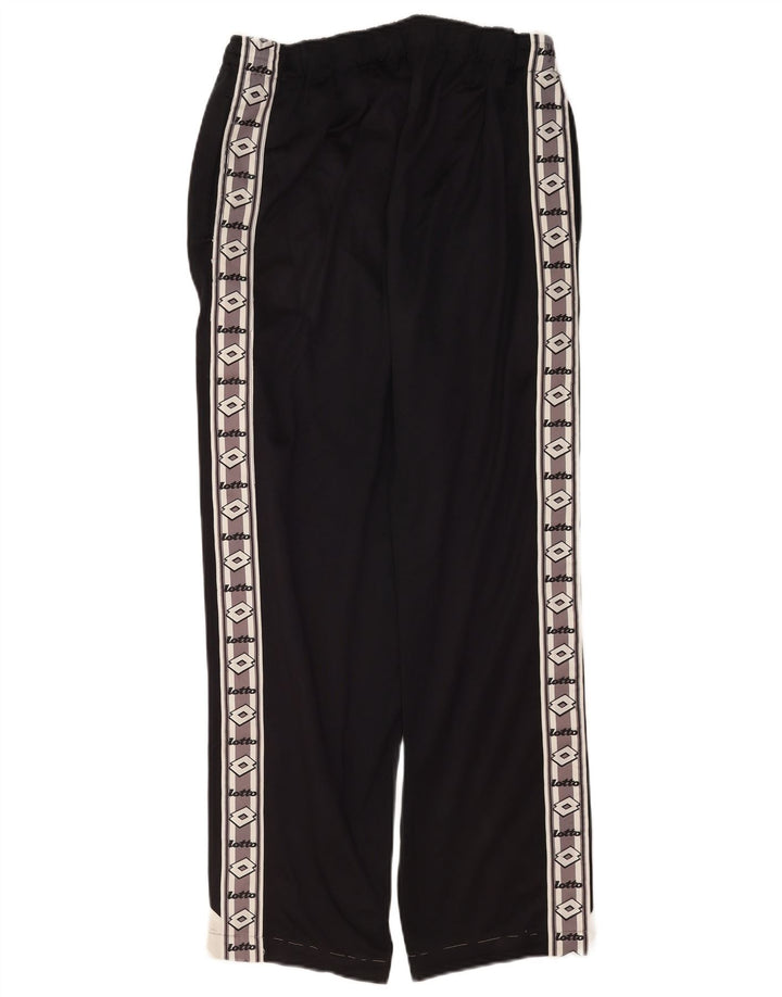 Calça esportiva masculina Lotto com estampa gráfica grande bloco colorido preto