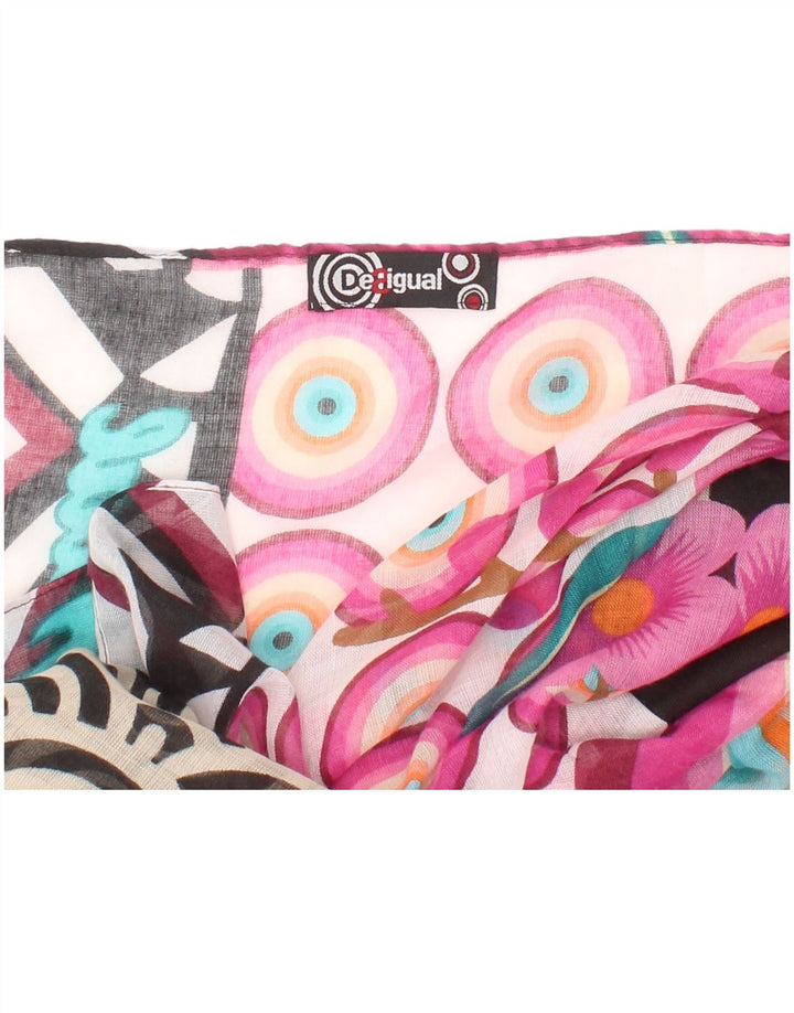 Desigual Lenço Retângulo Feminino Gráfico Tamanho Único Multicolorido Boêmio