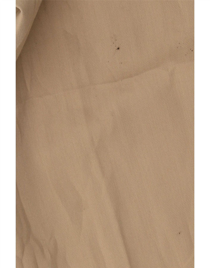 Zara Calça feminina reta de terno médio W28 L27 poliéster bege