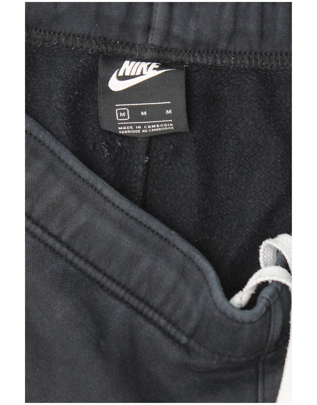 Calça de treino masculina NIKE Joggers médio preto colorblock algodão