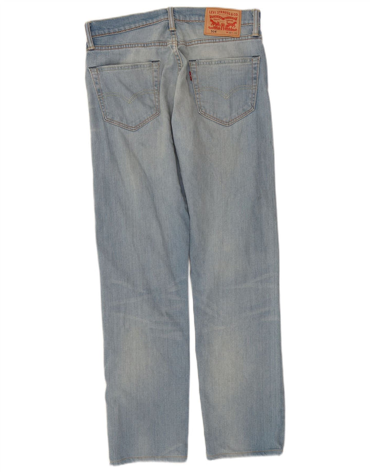 LEVI'S Masculino 504 Straight Jeans W30 L32 Azul Algodão