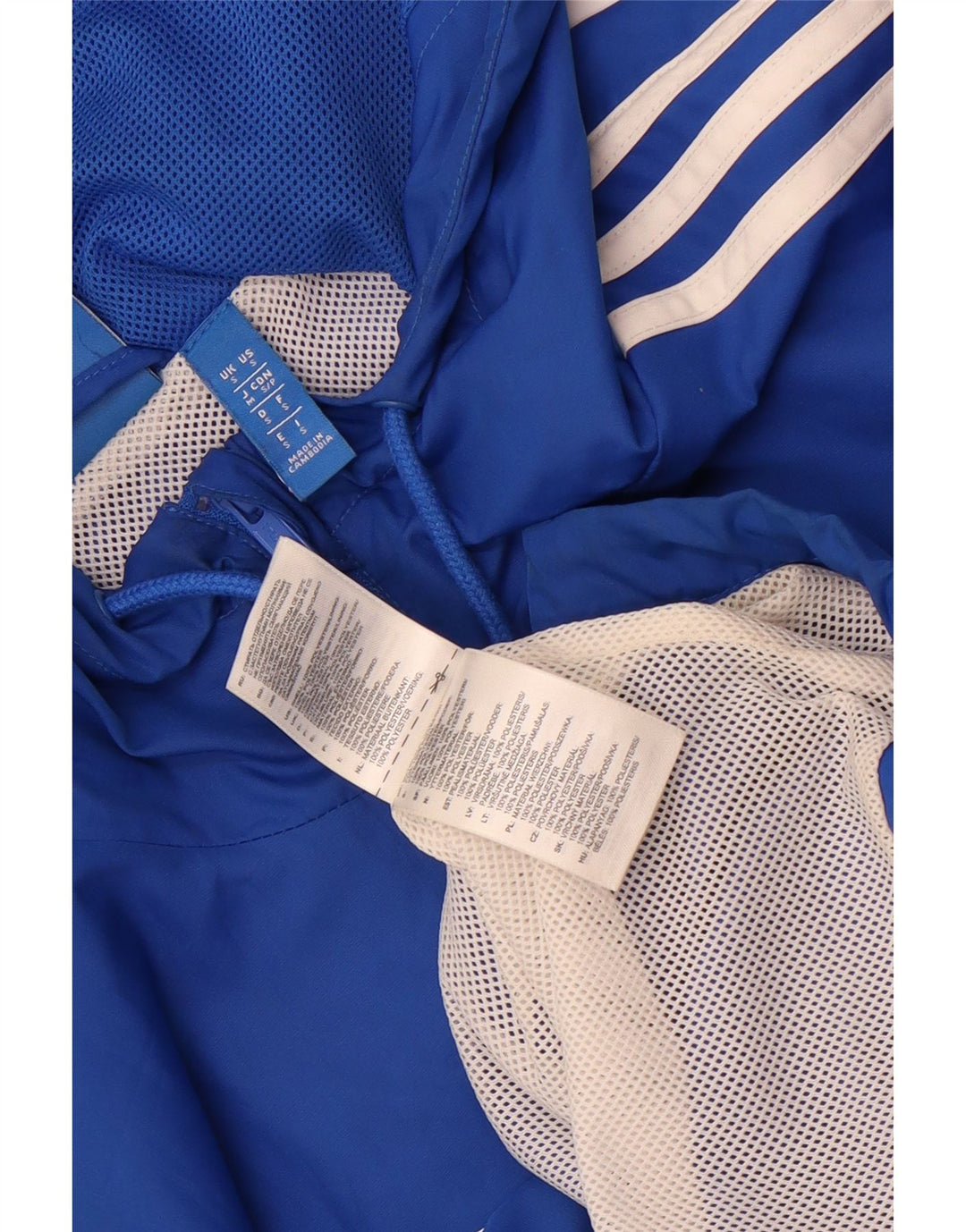 Adidas masculino moletom com capuz jaqueta superior pequeno azul colorblock poliéster