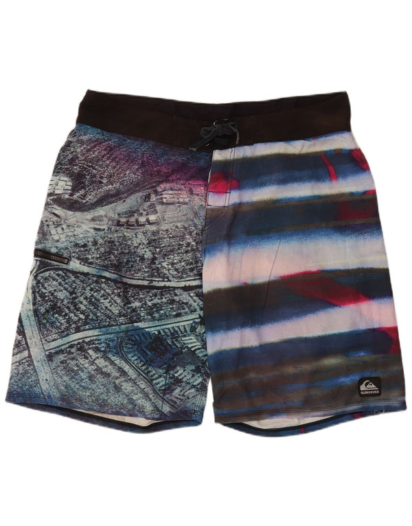 Shorts de natação masculino QUIKSILVER grande poliéster colorblock multicolorido