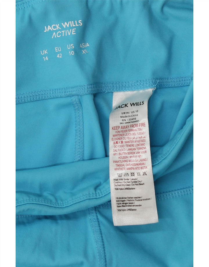 Leggings femininas JACK WILLS UK 14 poliéster listrado azul grande