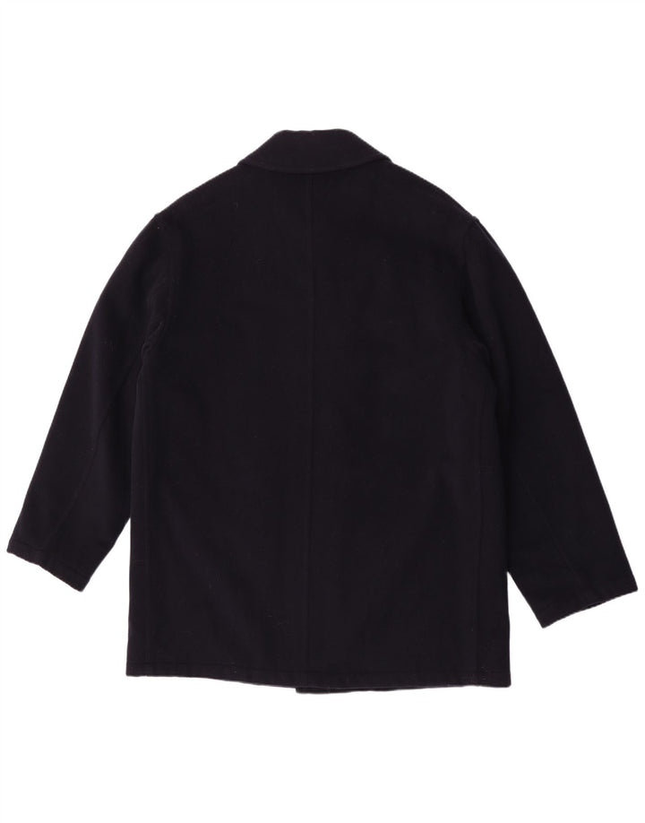 Sobretudo masculino Caesar UK 42 XL lã virgem azul marinho