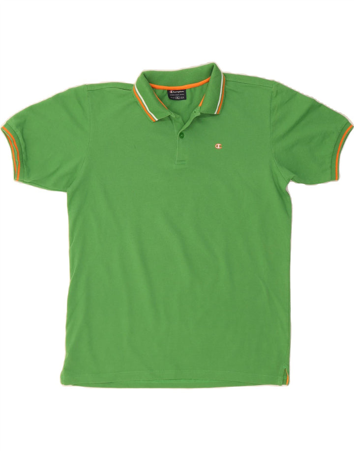 CHAMPION Boys Polo Shirt 13-14 Years XL Green Cotton Vintage Champion and Second-Hand Champion from Messina Hembry 