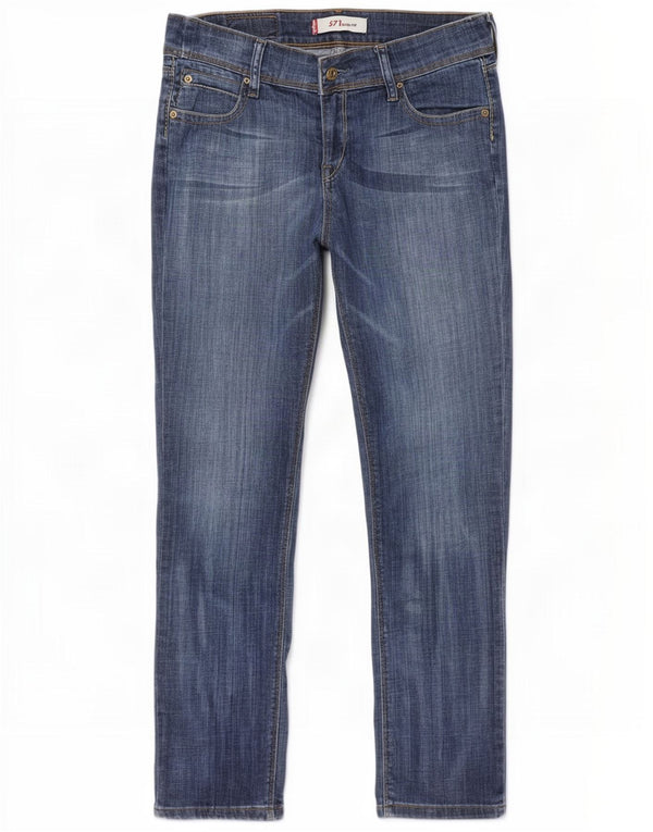 Calça jeans feminina Levi's 571 Slim W31 L32 azul algodão