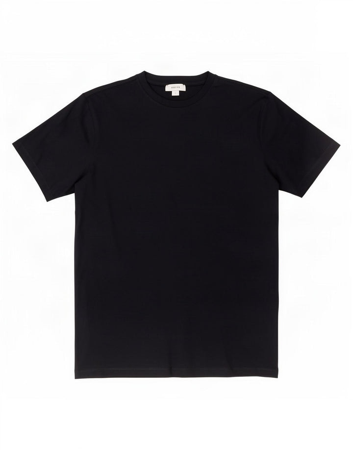 Camiseta masculina Reiss Top pequeno algodão azul marinho