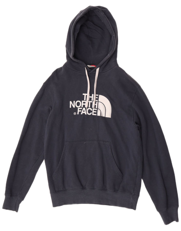 Suéter com capuz gráfico masculino The North Face pequeno algodão azul marinho