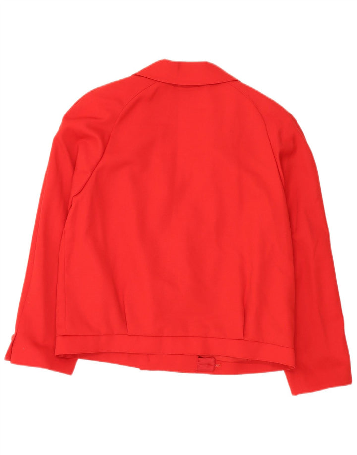Jaqueta blazer feminina vintage com peito duplo IT 44 vermelho médio