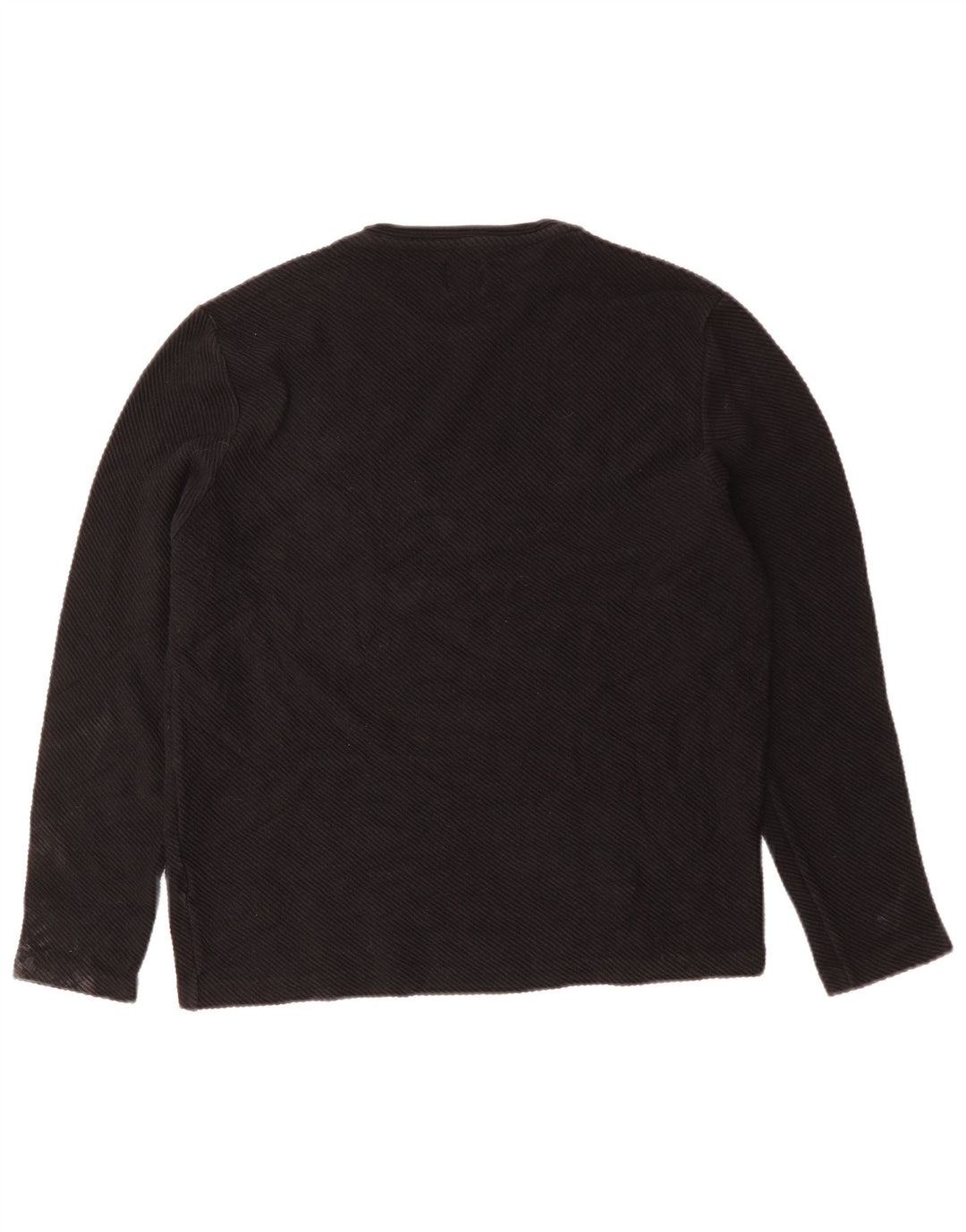 Top feminino ZARA de manga comprida UK 14 grande algodão preto