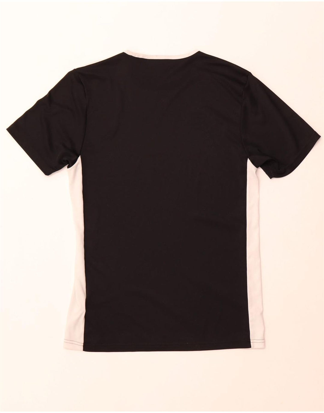 ADIDAS Mens Climalite Camiseta Top Pequeno Preto Colourblock Poliéster