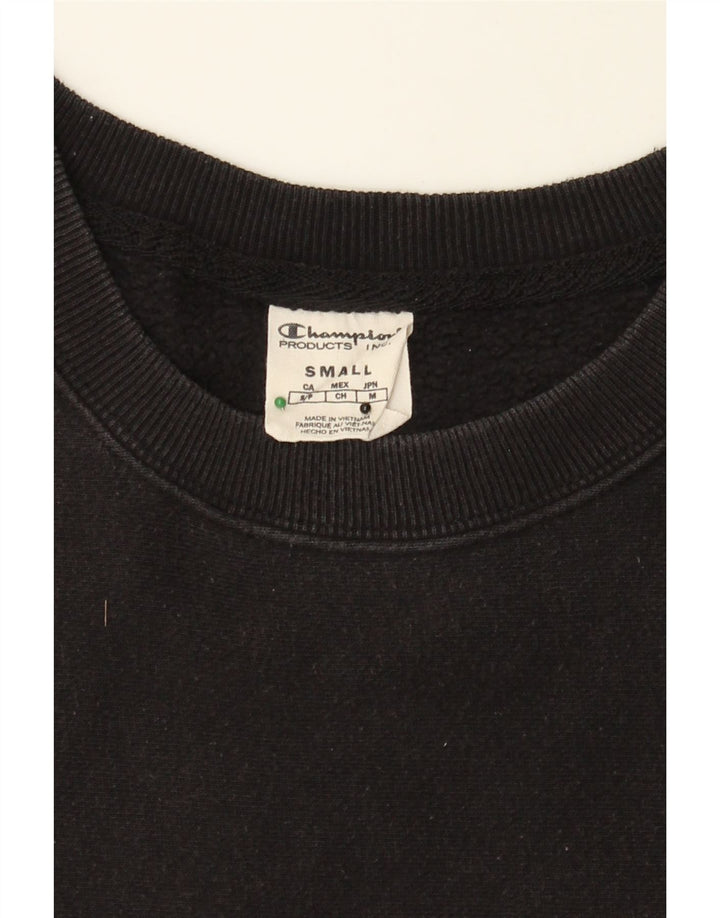 CHAMPION Mens Sweatshirt Jumper Small Black Cotton Vintage Champion and Second-Hand Champion from Messina Hembry 