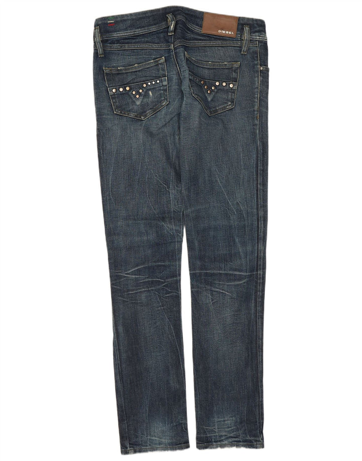 DIESEL Jeans Slim Feminino W28 L32 Azul Marinho Algodão