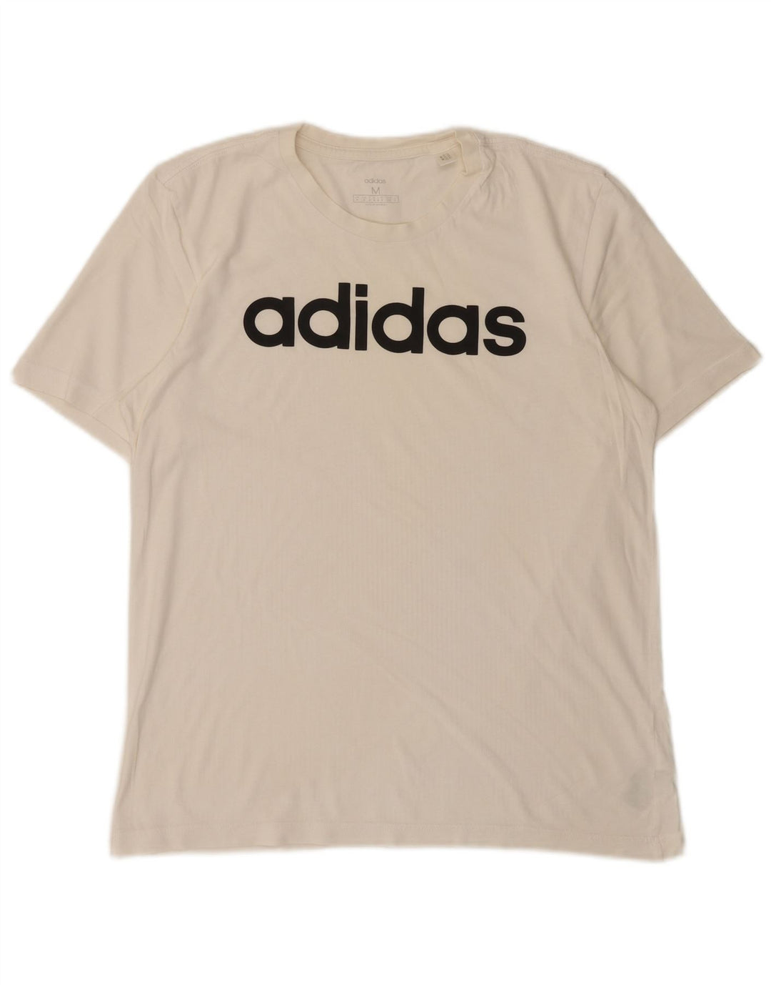 Adidas Mens Graphic T-Shirt Top Médio Algodão Branco