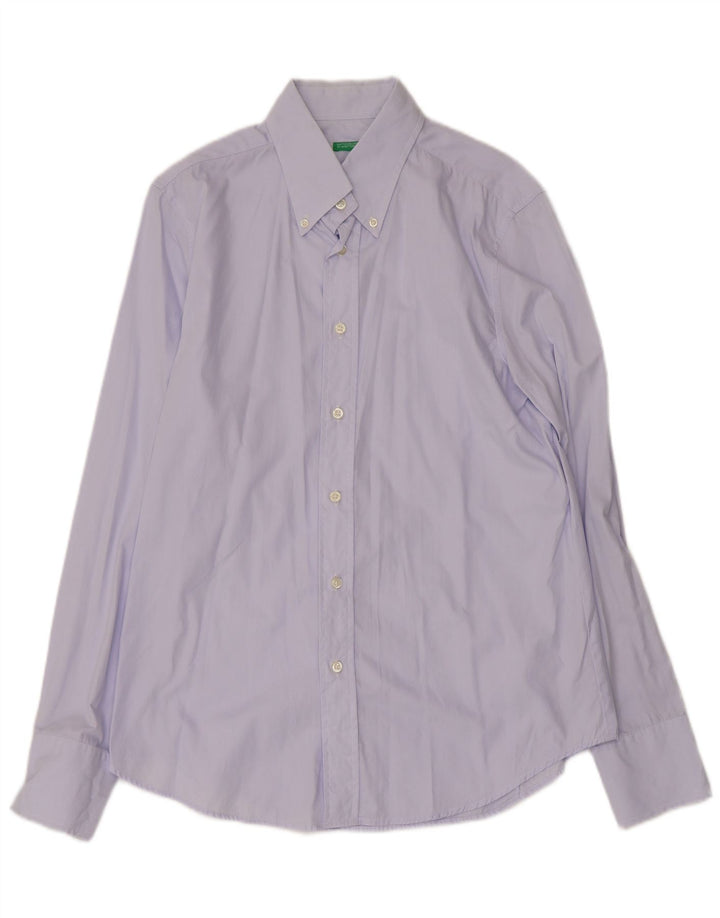 Camisa masculina BENETTON grande algodão roxo