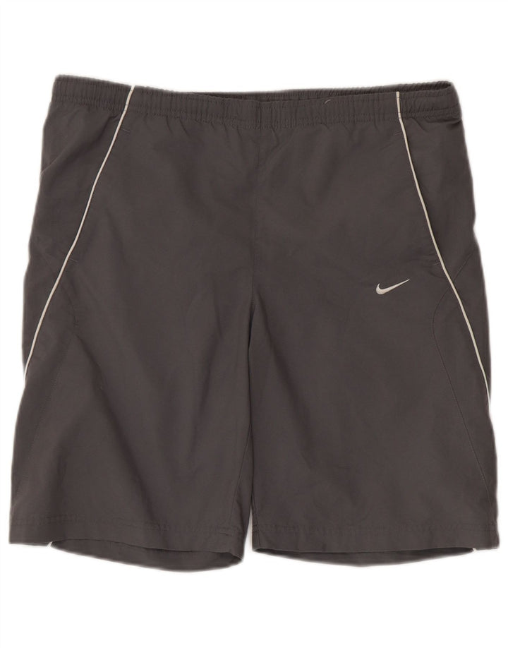 Shorts esportivos masculinos Nike pequenos cinza