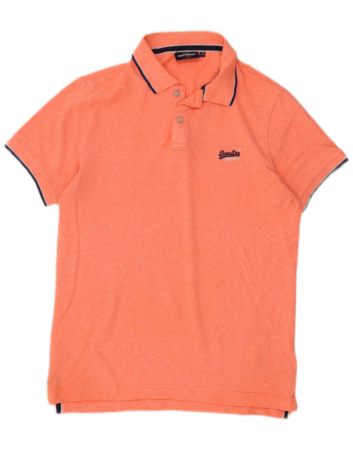 Camisa polo masculina Superdry grande algodão laranja