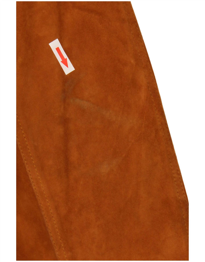 Jaqueta bomber masculina vintage de camurça IT 50 grande marrom