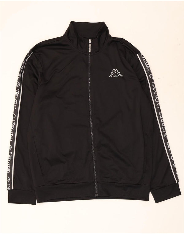 Kappa Mens Graphic Tracksuit Top Jaqueta XL Preto Poliéster