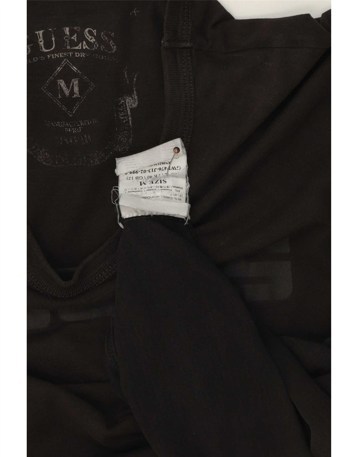 Guess Camiseta masculina gráfica Top médio algodão preto
