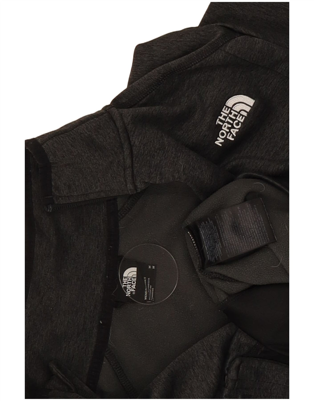 Jaqueta masculina de agasalho The North Face poliéster manchado cinza médio
