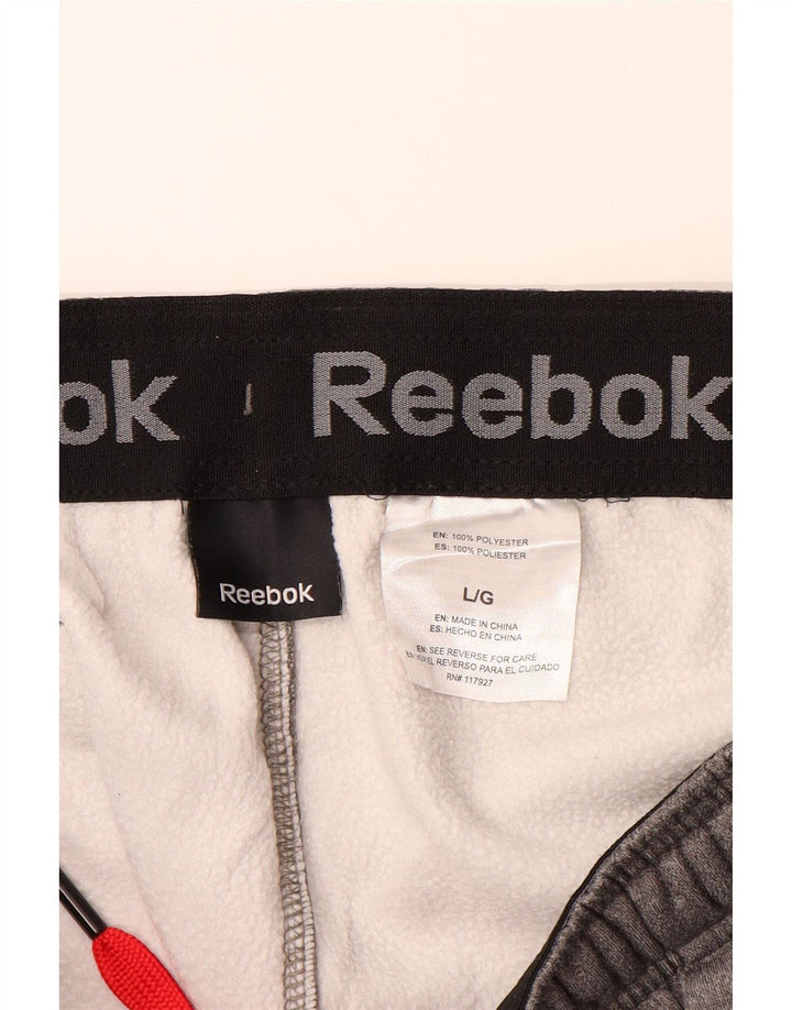 Calça de treino masculina REEBOK poliéster cinza grande