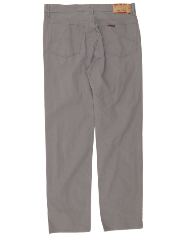 Carrera Calça masculina reta casual W38 L34 algodão cinza