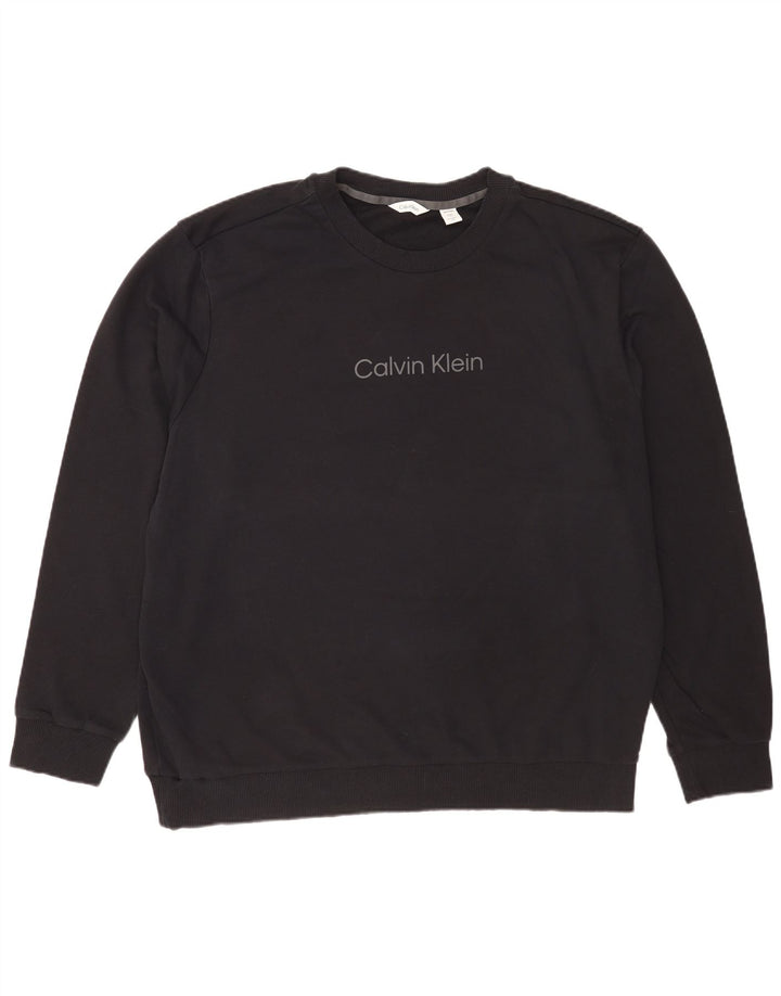 Calvin Klein moletom gráfico masculino jumper 2XL algodão preto