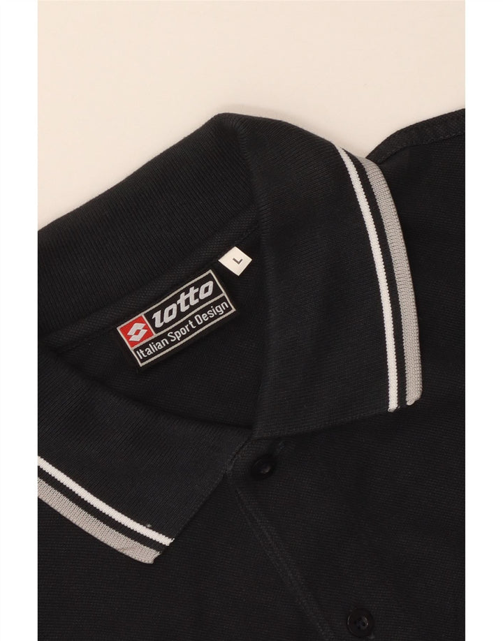 Camisa polo masculina Lotto grande preta