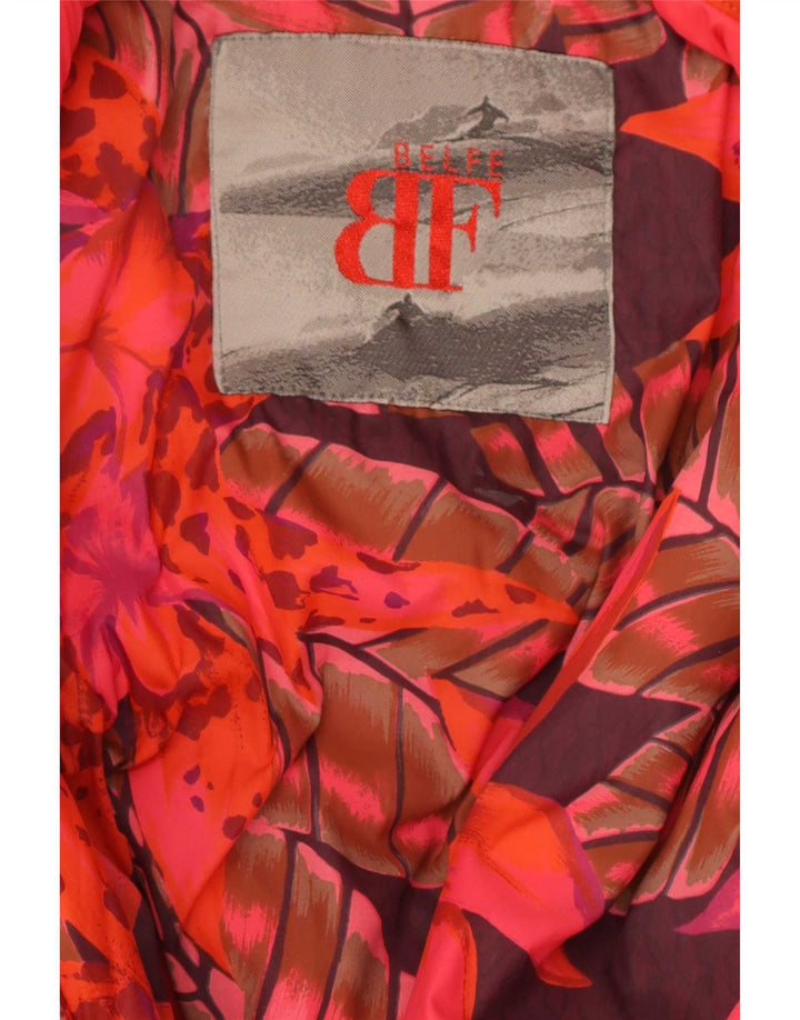 Jaqueta corta-vento feminina Belfe com ajuste relaxado IT 48 XL vermelho nylon
