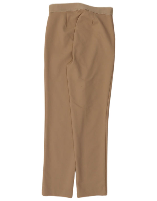 Calça casual afunilada feminina Marks & Spencer Reino Unido 8 pequena W28 L27 bege
