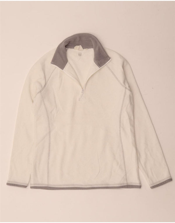 Mountain Warehouse Womens Zip Neck Fleece Jumper UK 12 Medium White