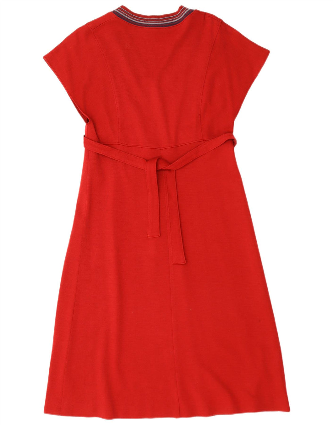Vestido vintage feminino linha A UK 12 vermelho médio