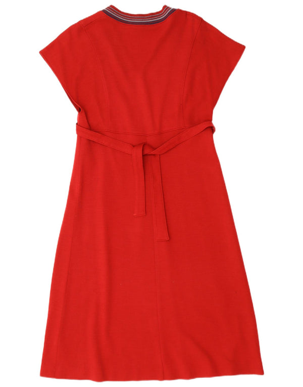 Vestido vintage feminino linha A UK 12 vermelho médio