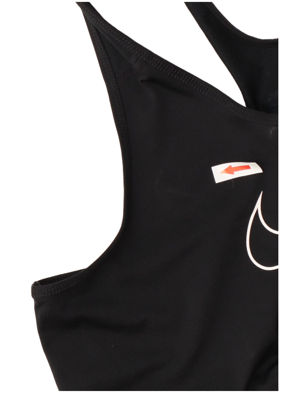 Colete gráfico Nike feminino Dri Fit Top UK 10 pequeno poliéster preto