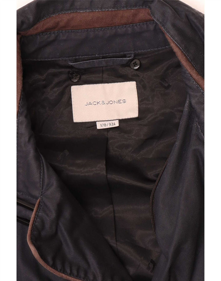 Jaqueta militar masculina Jack & Jones UK 36 pequena azul marinho