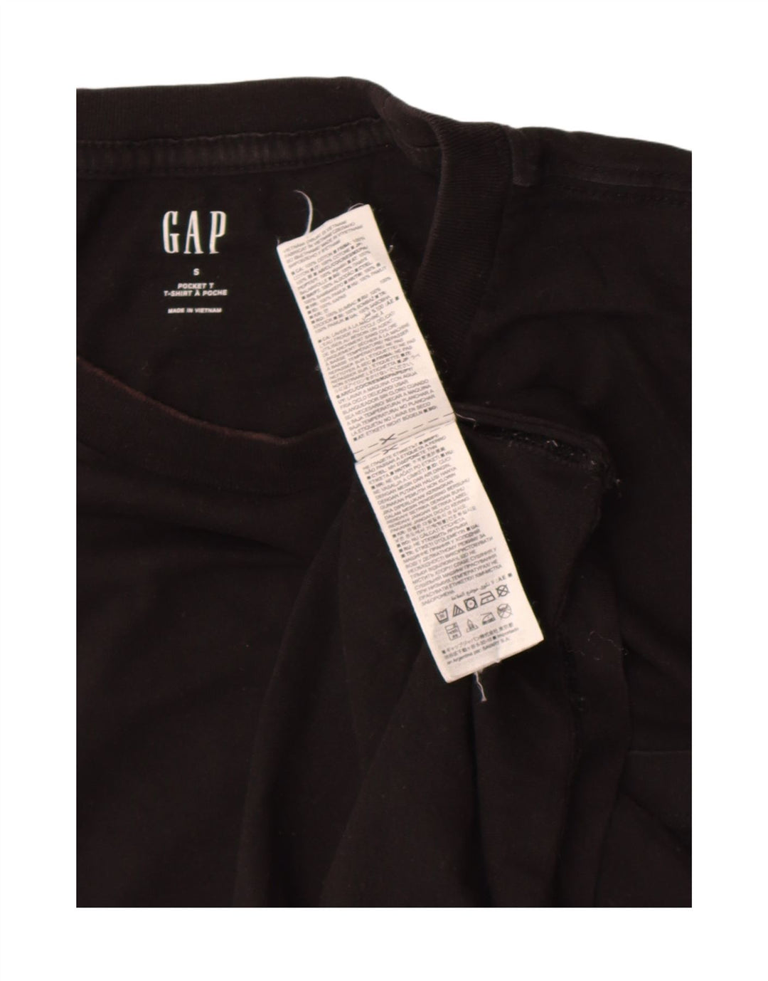 Camiseta masculina Gap top pequeno algodão preto