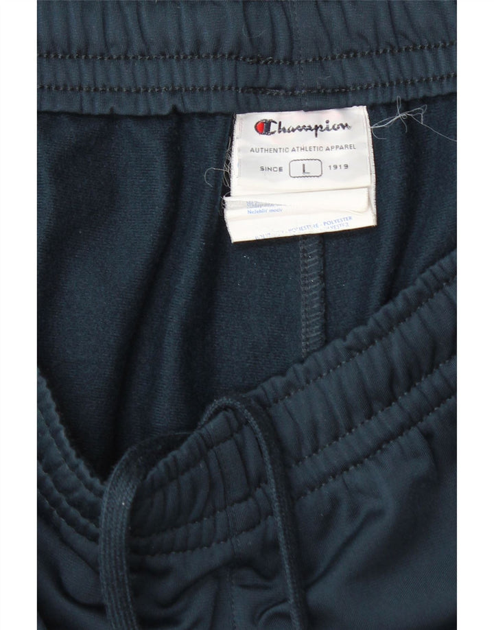 Calça de treino masculina Champion grande poliéster azul marinho