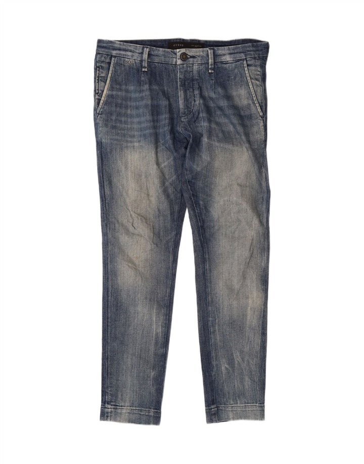 Jeans slim masculino GUESS W32 L31 azul algodão