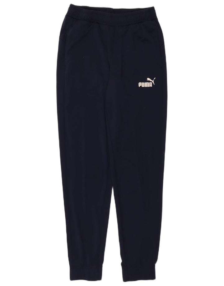 Calça de treino feminina Puma Joggers UK 12 médio azul marinho poliéster