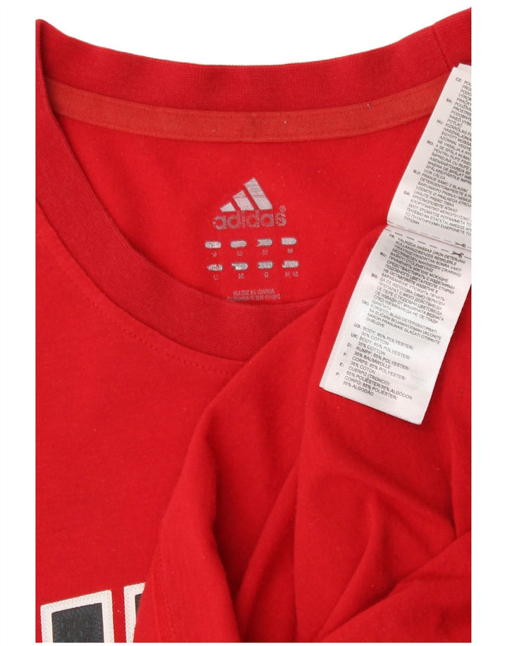 Camiseta Adidas Masculina Bulls Graphic Top Médio Poliéster Vermelho
