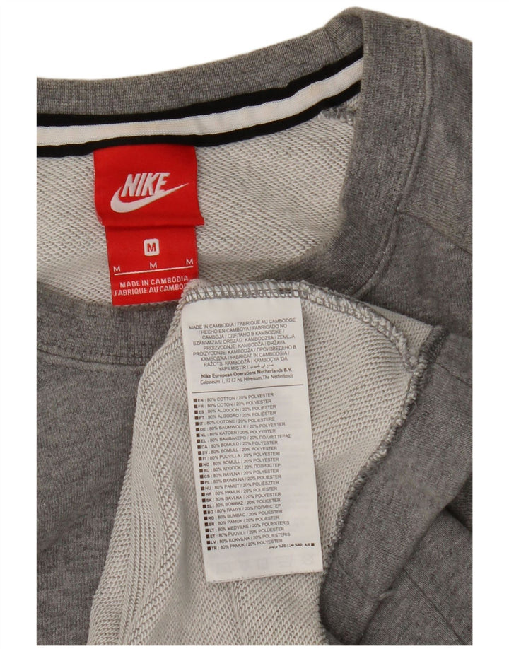 Moletom masculino Nike Jumper cinza médio algodão manchado