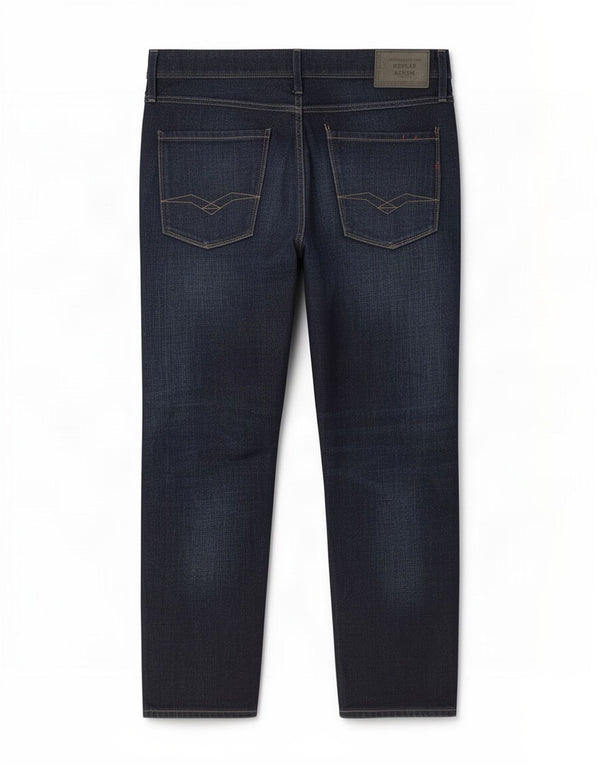 Replay Masculino Anbass Slim Jeans W36 L30 Azul Marinho Algodão